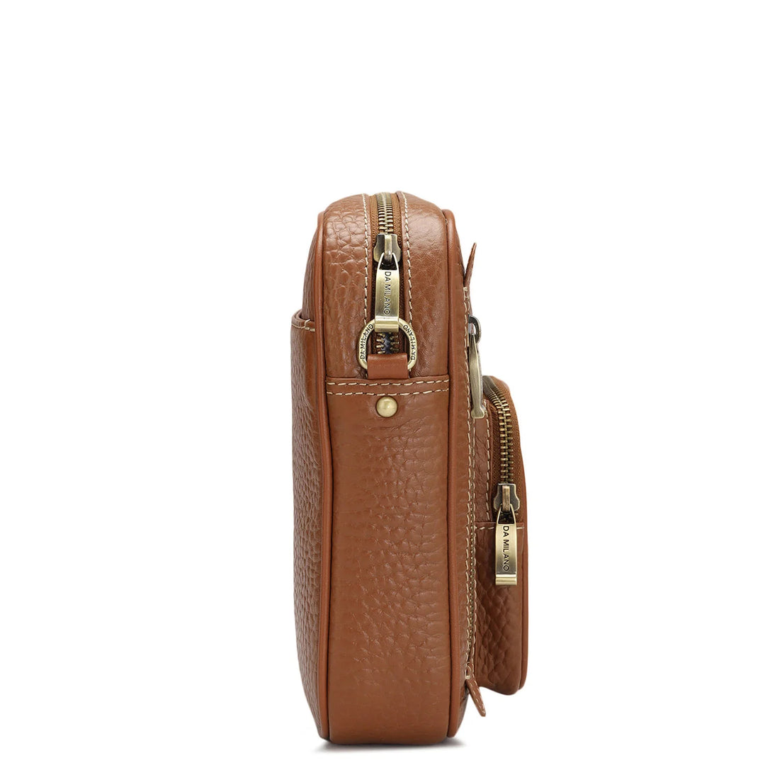 Bub Leather Men Sling - Cognac