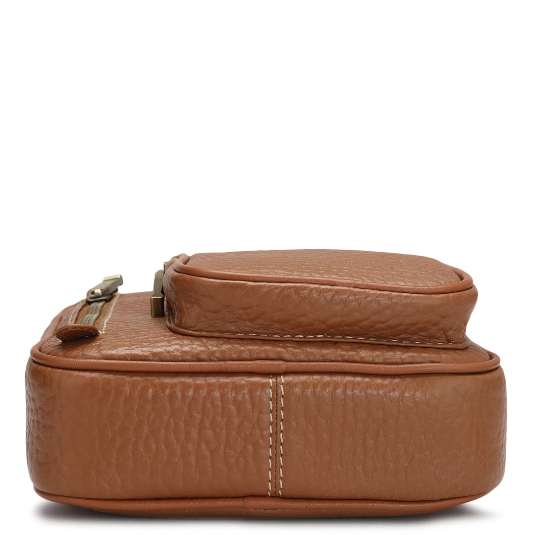 Bub Leather Men Sling - Cognac