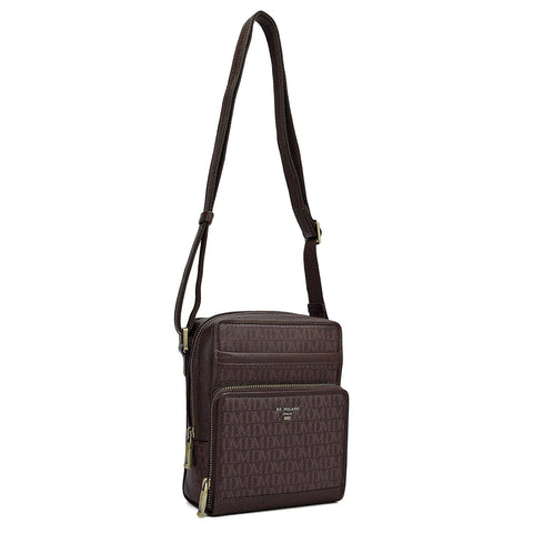 Monogram Franzy Leather Men Sling - Walnut