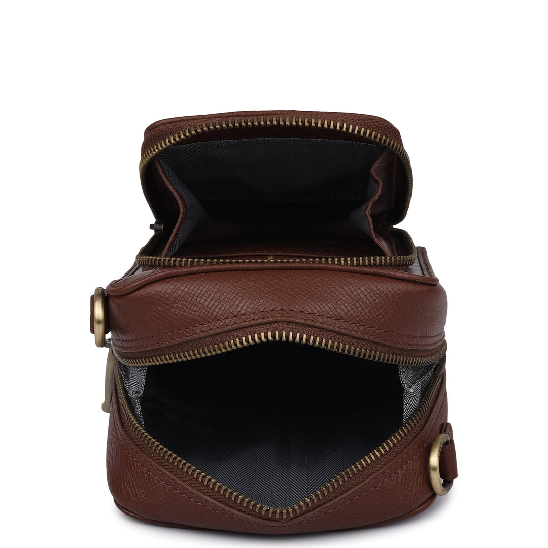Croco Franzy Leather Men Sling - Date