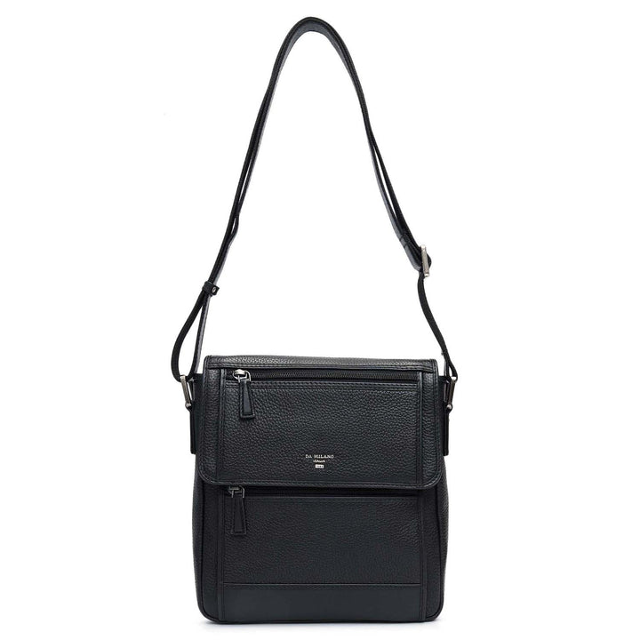 Wax Leather Men Sling - Black