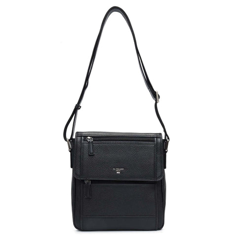 Wax Leather Men Sling - Black