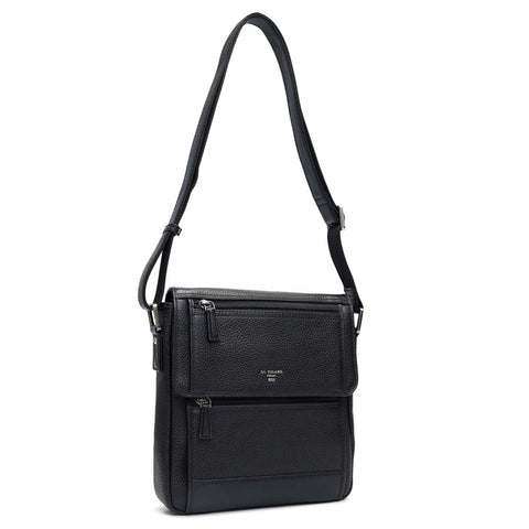 Wax Leather Men Sling - Black