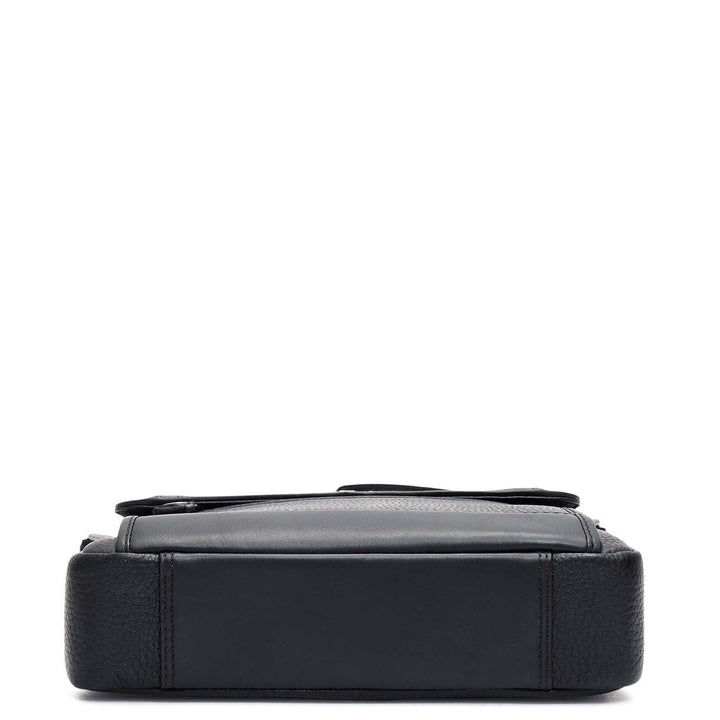 Wax Leather Men Sling - Black