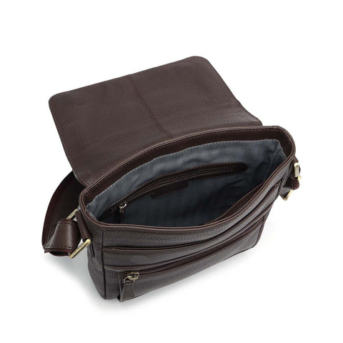 Wax Leather Men Sling - Chocolate