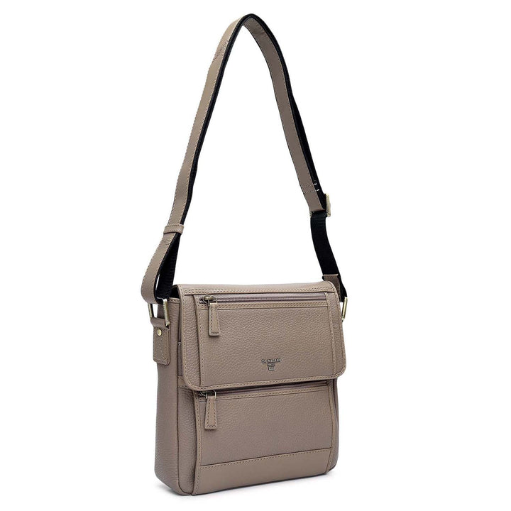 Wax Leather Men Sling - Greyish Taupe