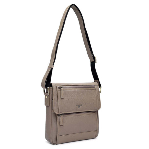 Wax Leather Men Sling - Greyish Taupe