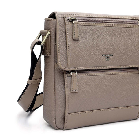 Wax Leather Men Sling - Greyish Taupe