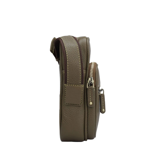 Wax Leather Men Sling - Chocolate