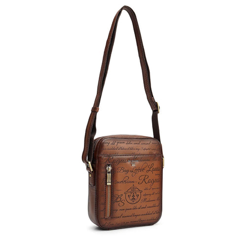 Signato Leather Men Sling - Cognac