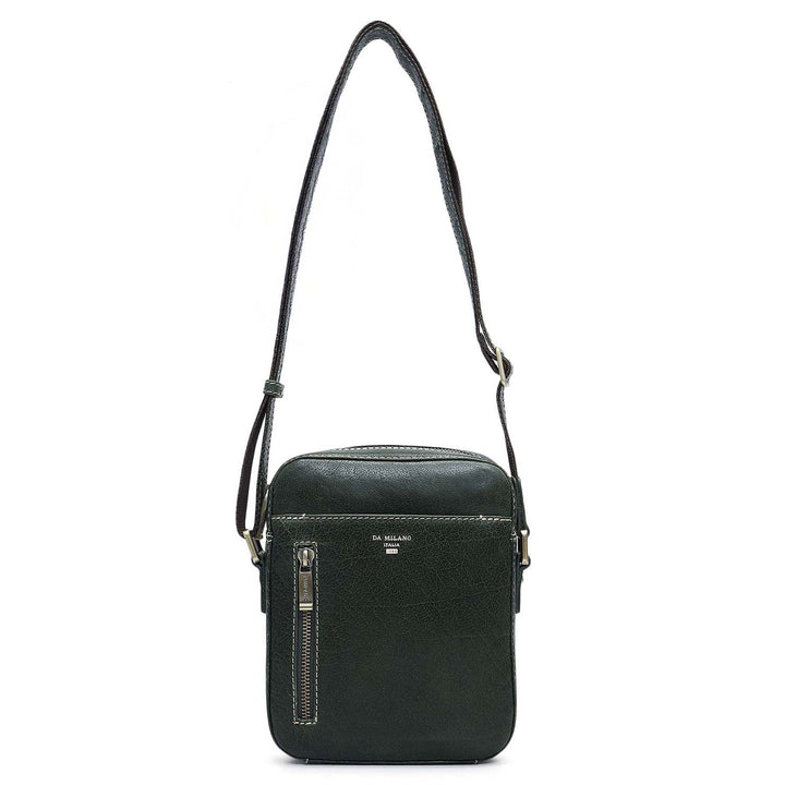 Elephant Pattern Leather Men Sling - Green