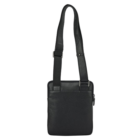 Wax Leather Men Sling - Black
