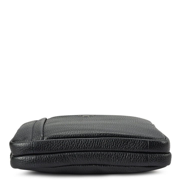 Wax Leather Men Sling - Black