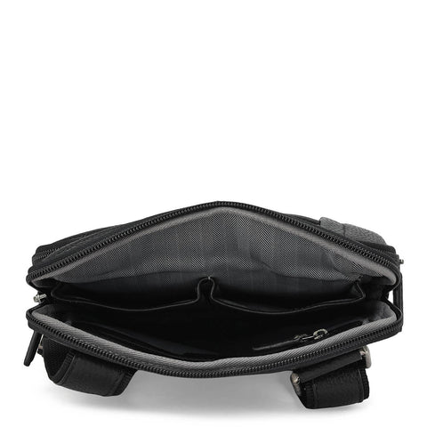 Wax Leather Men Sling - Black