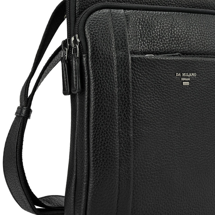 Wax Leather Men Sling - Black