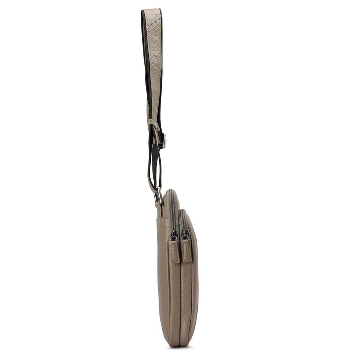 Wax Leather Men Sling - Smoke Grey