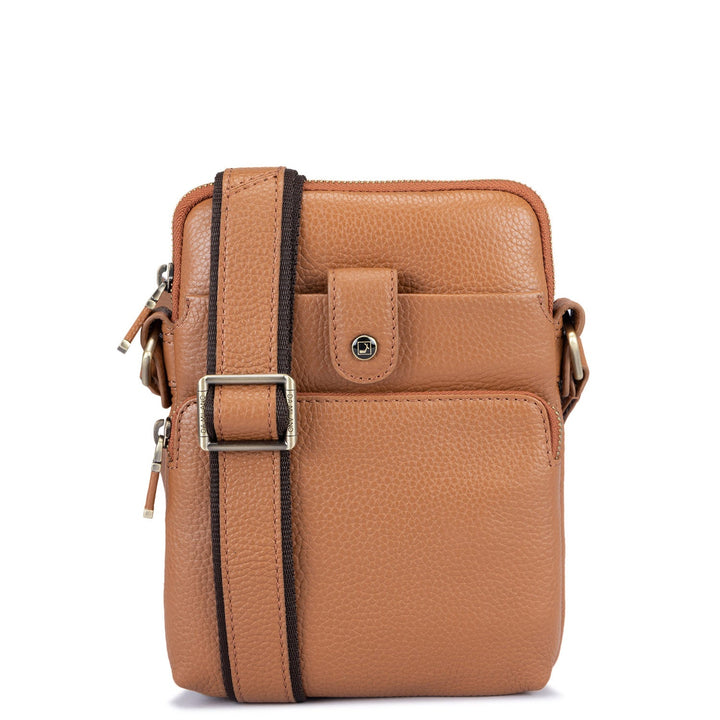 Wax Leather Men Sling - Caramel