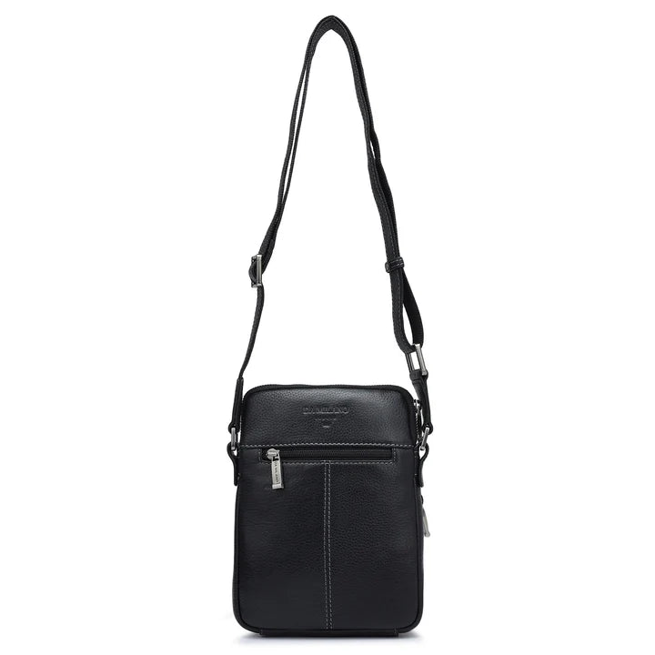 Wax Leather Men Sling - Black