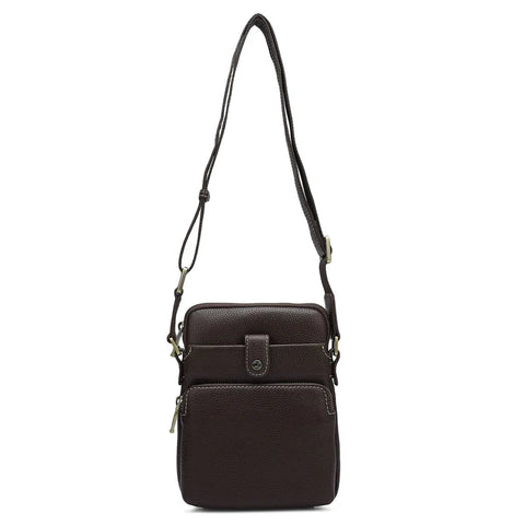 Wax Leather Men Sling - Chocolate