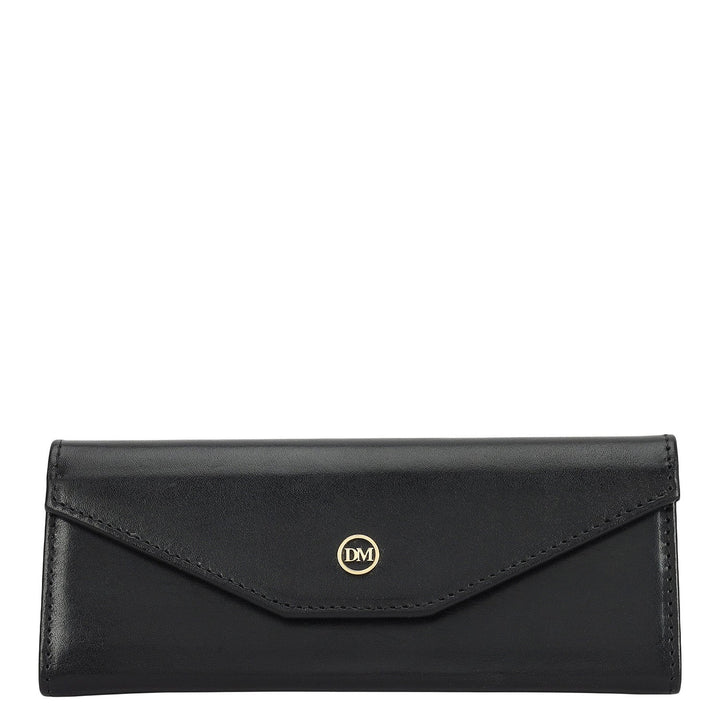 Plain Leather Spectacle Case - Black