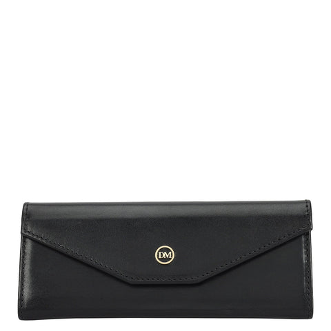 Plain Leather Spectacle Case - Black