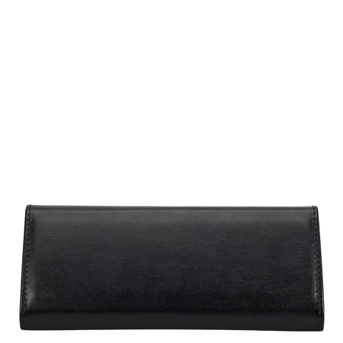 Plain Leather Spectacle Case - Black