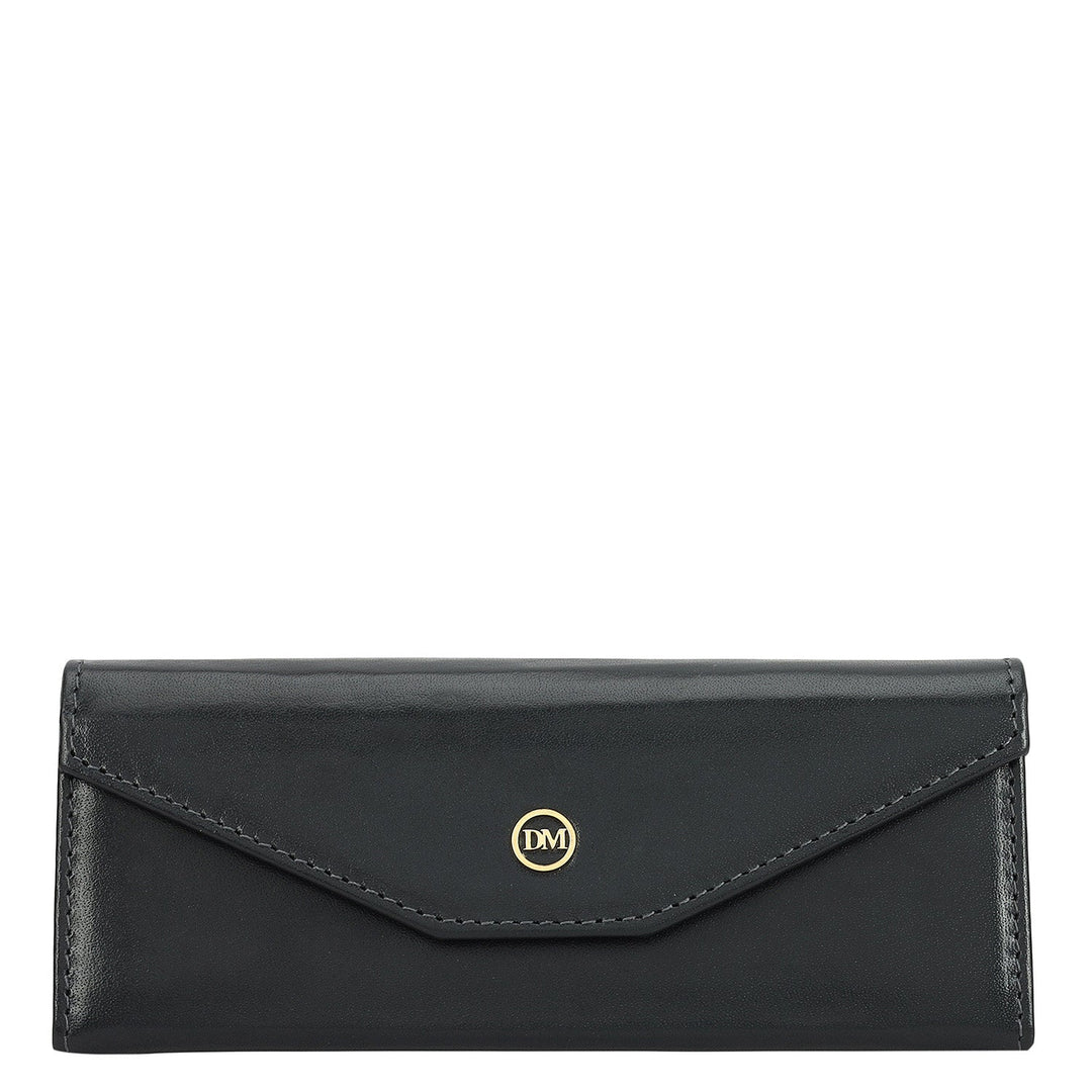 Plain Leather Spectacle Case - Grey