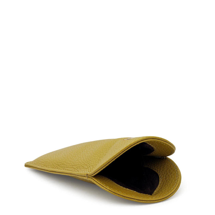 Wax Leather Spectacle Case - Green Tea