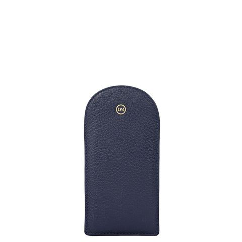 Wax Leather Spectacle Case - Navy