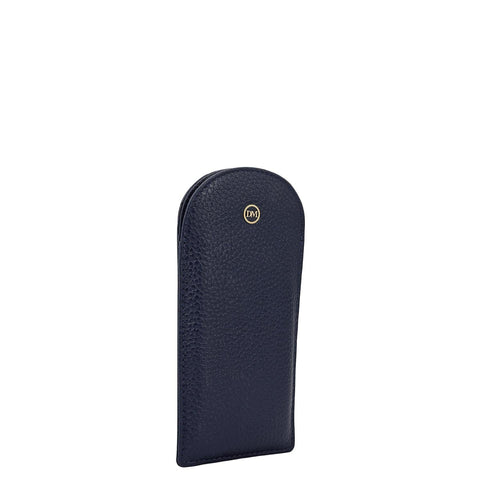 Wax Leather Spectacle Case - Navy