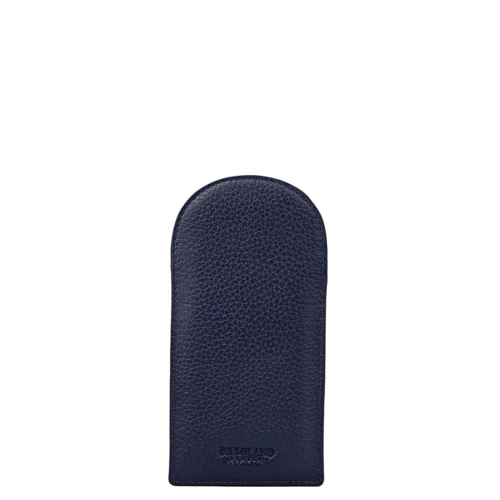 Wax Leather Spectacle Case - Navy