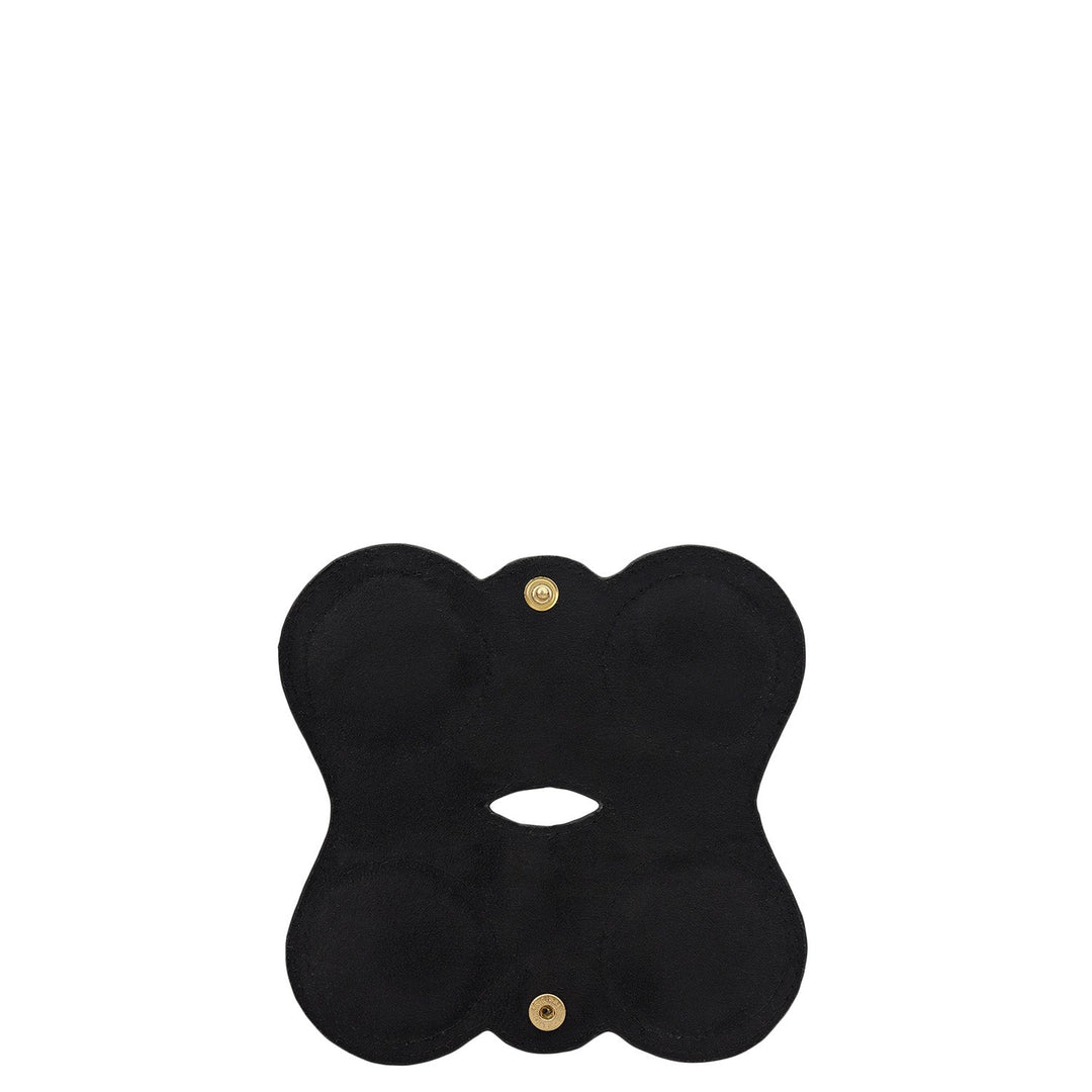 Croco Leather Spectacle Case - Black
