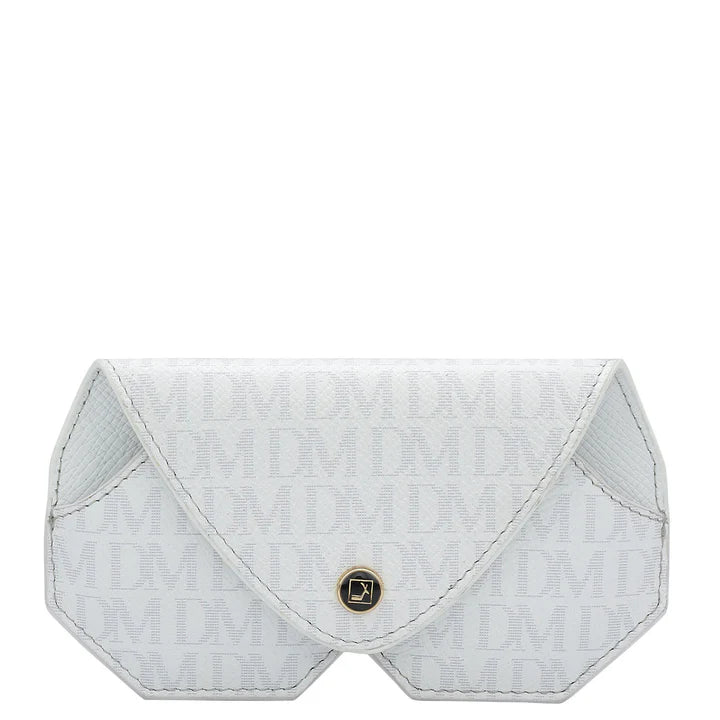 Monogram Leather Spectacle Case - White