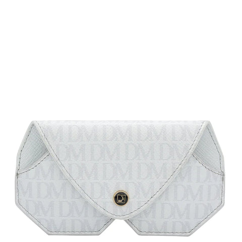 Monogram Leather Spectacle Case - White