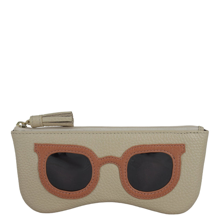 Wax Leather Spectacle Case - Dove