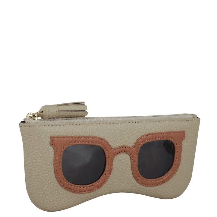 Wax Leather Spectacle Case - Dove