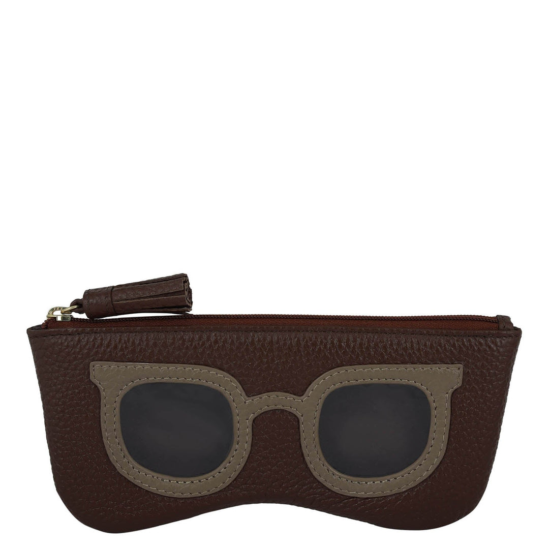 Wax Leather Spectacle Case - Espresso