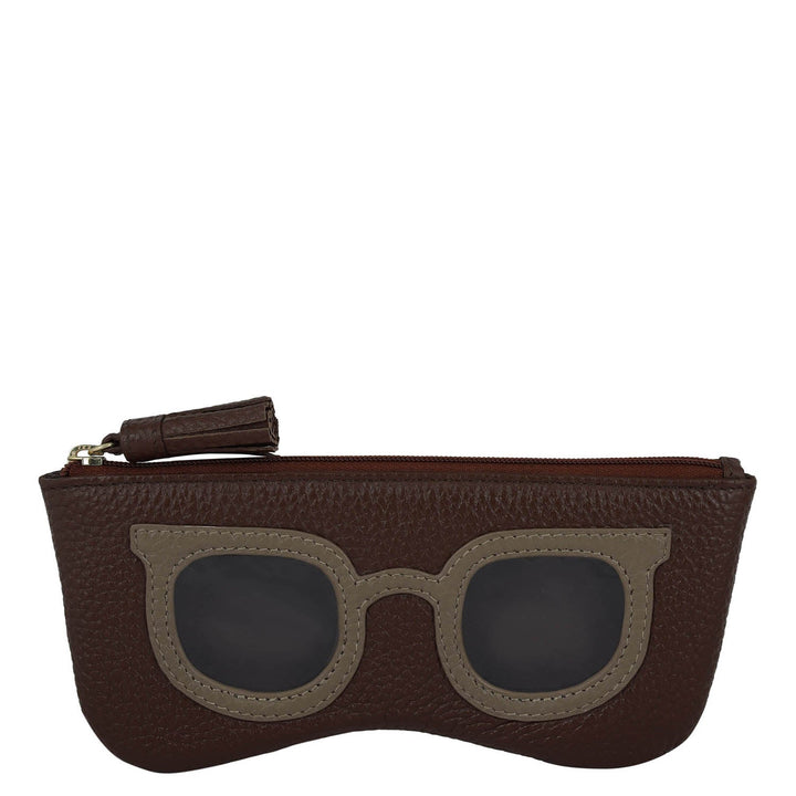 Wax Leather Spectacle Case - Espresso