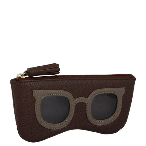 Wax Leather Spectacle Case - Espresso