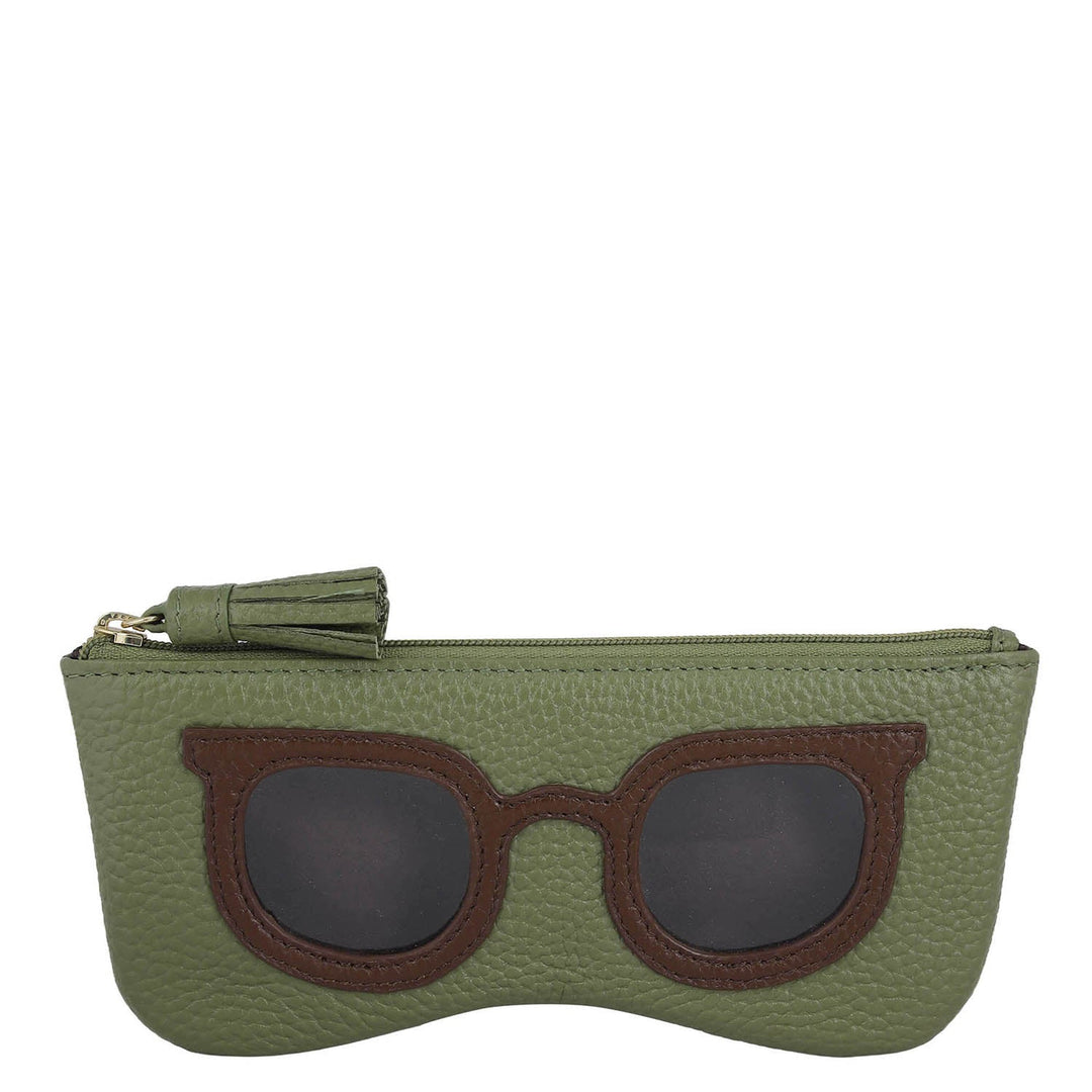 Wax Leather Spectacle Case - Fern