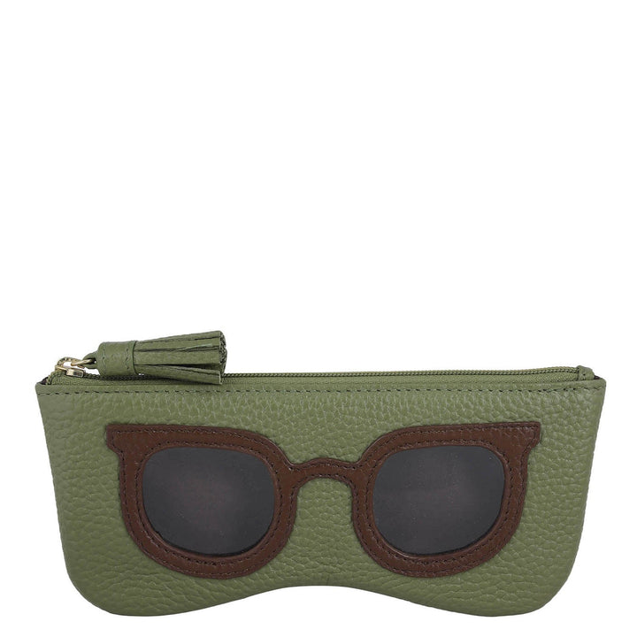Wax Leather Spectacle Case - Fern