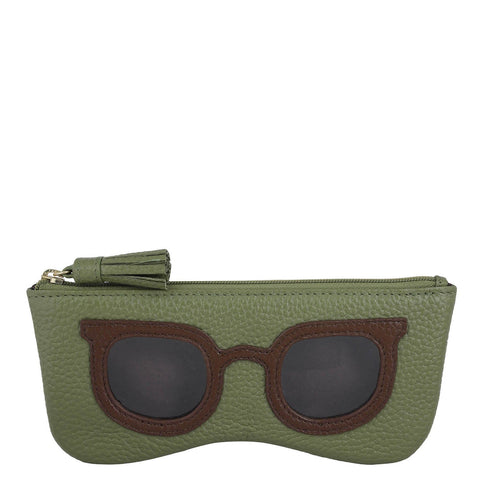 Wax Leather Spectacle Case - Fern