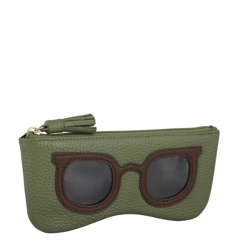 Wax Leather Spectacle Case - Fern