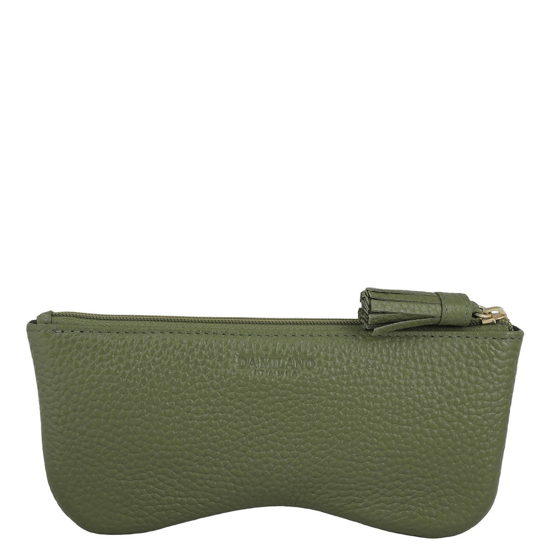 Wax Leather Spectacle Case - Fern