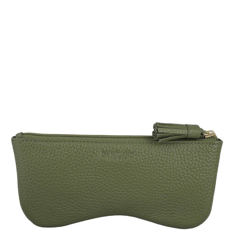 Wax Leather Spectacle Case - Fern
