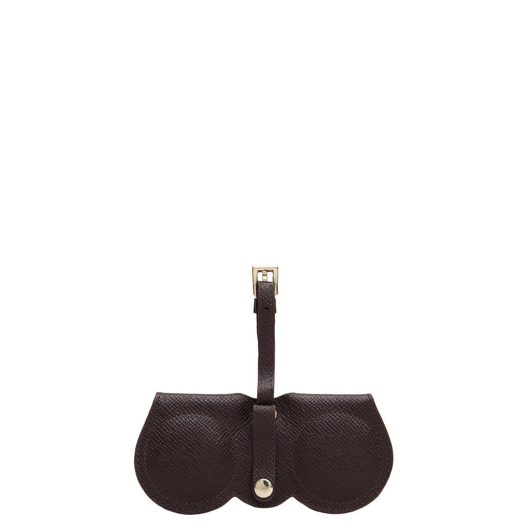 Franzy Leather Spectacle Case - Chocolate