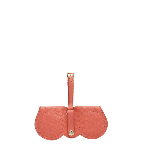 Franzy Leather Spectacle Case - Salmon