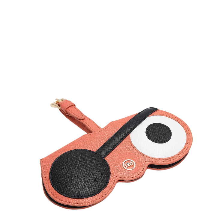 Franzy Leather Spectacle Case - Salmon