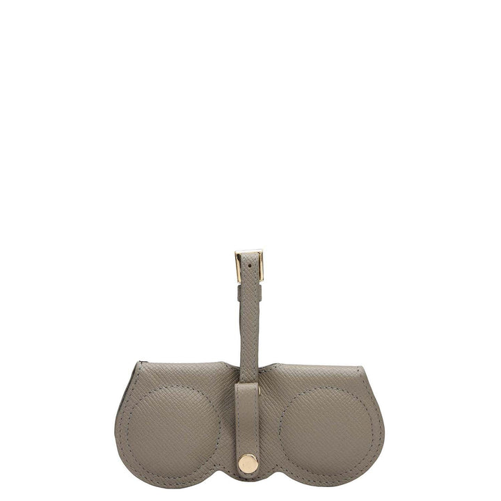 Franzy Leather Spectacle Case - Stone Grey