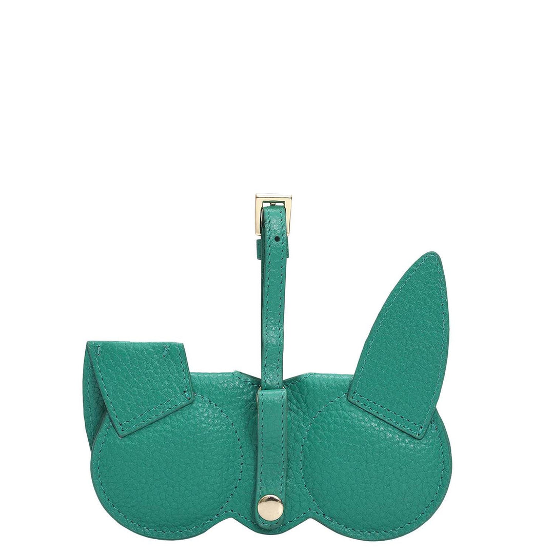 Wax Leather Spectacle Case - Green